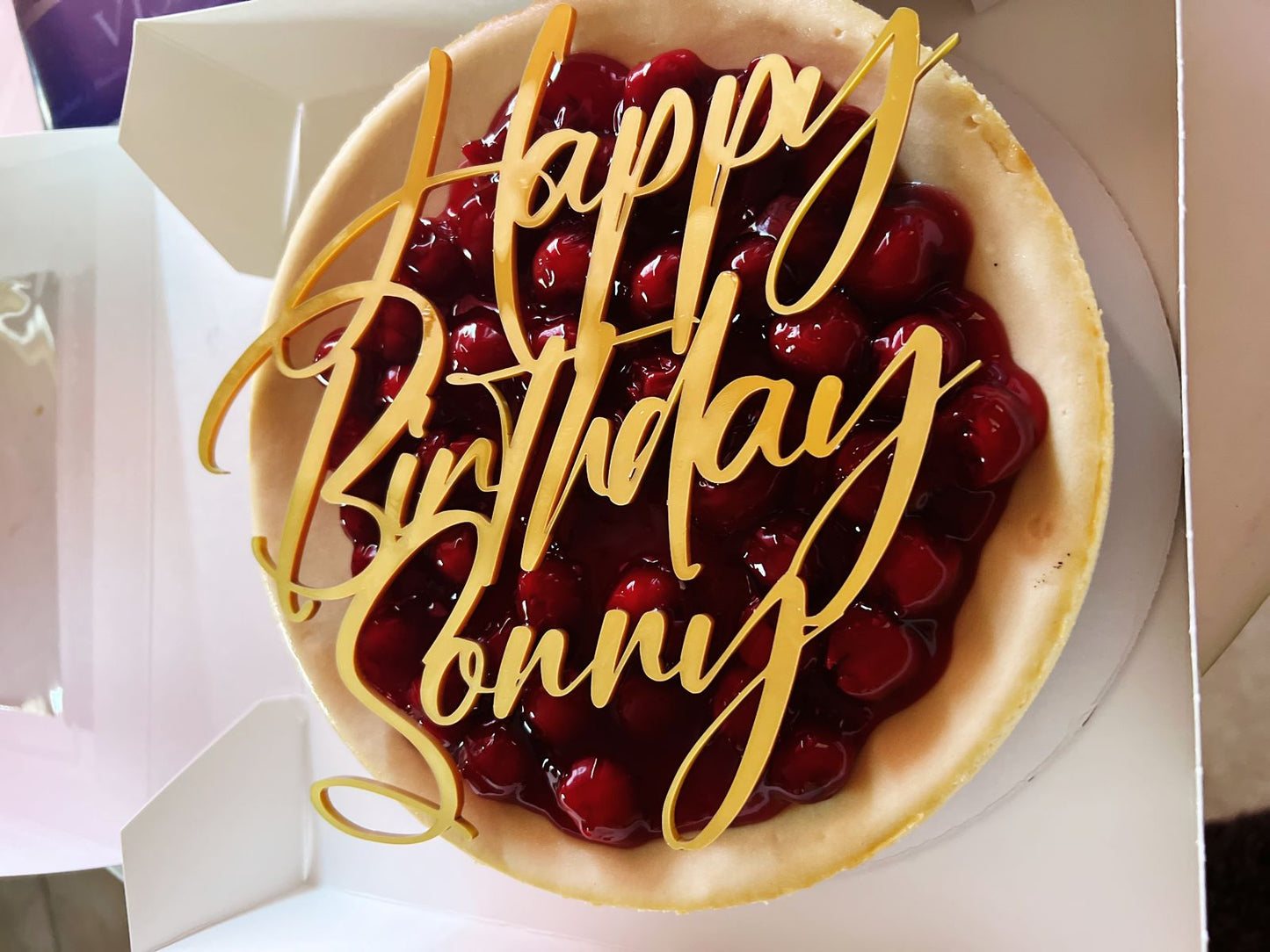 Mirror Acrylic Happy Birthday (w/ out stick) Cake Topper