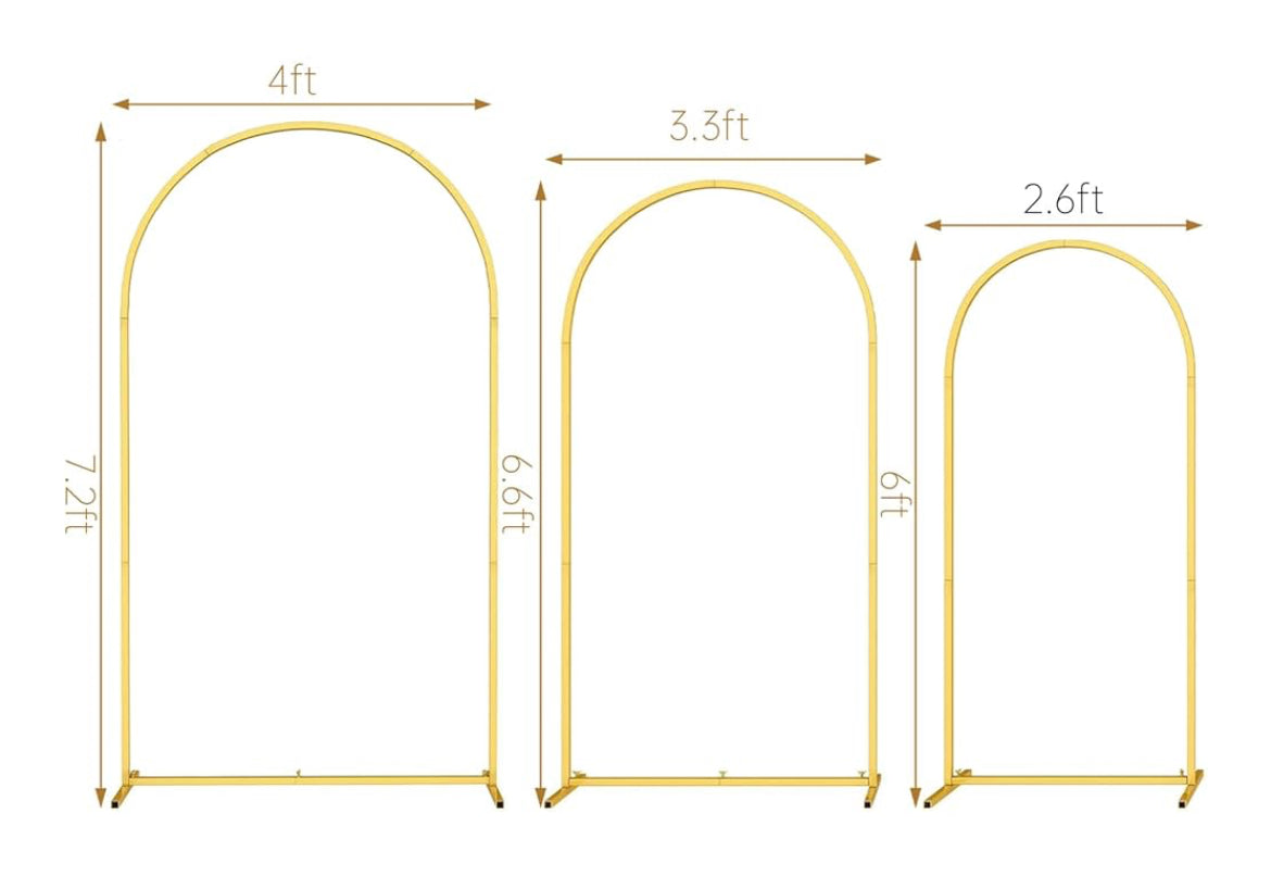 Gold Arched Backdrop Rental