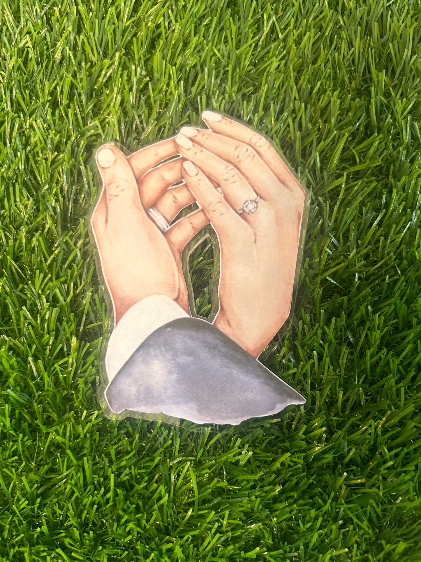 Just Engaged Cake Topper