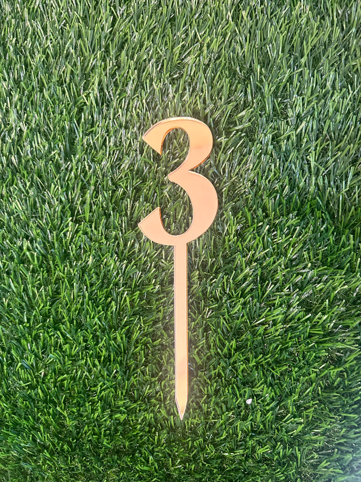 Number Cake Charm Topper