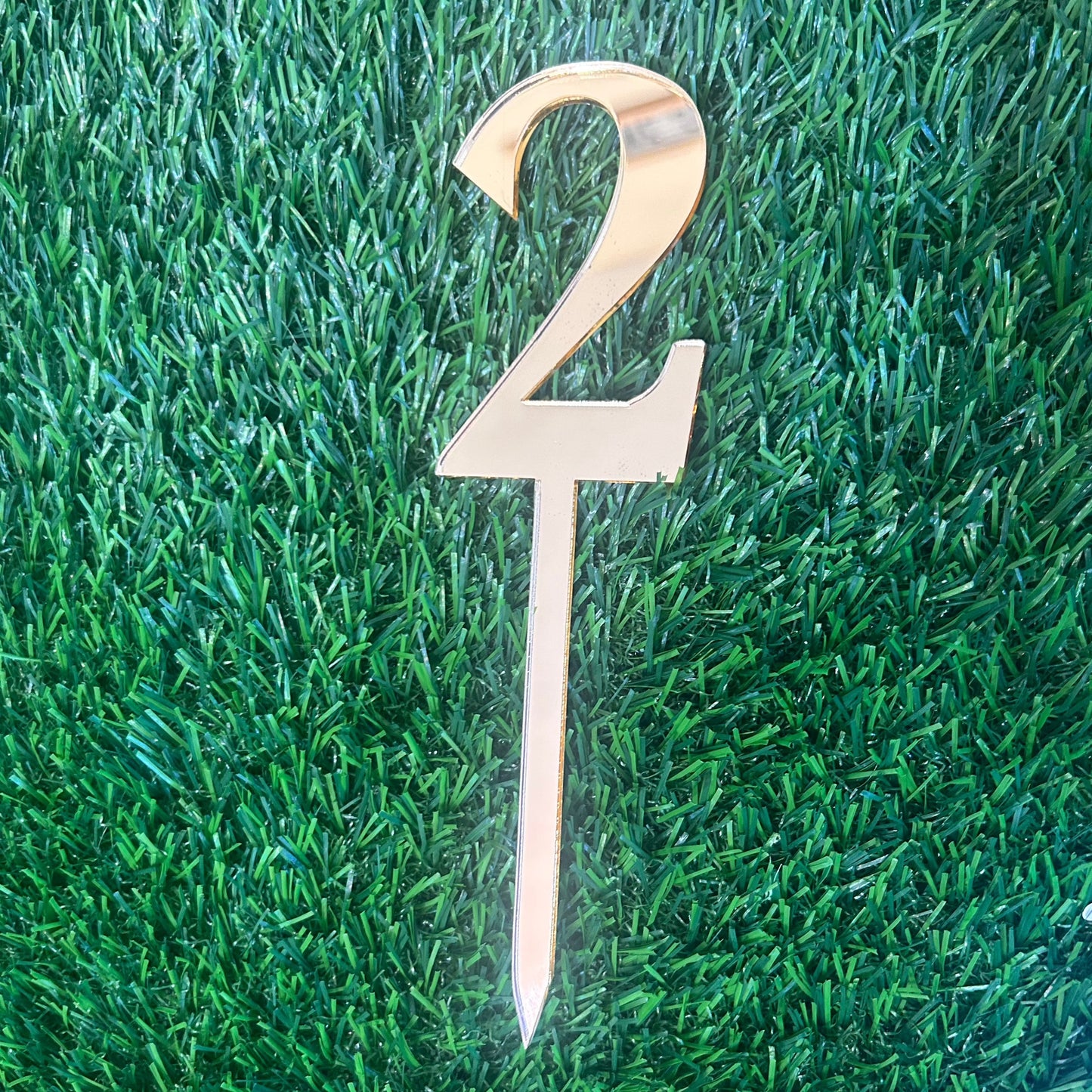 Number Cake Charm Topper