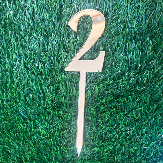 Number Cake Charm Topper