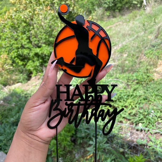 Basketball Birthday Cake Topper