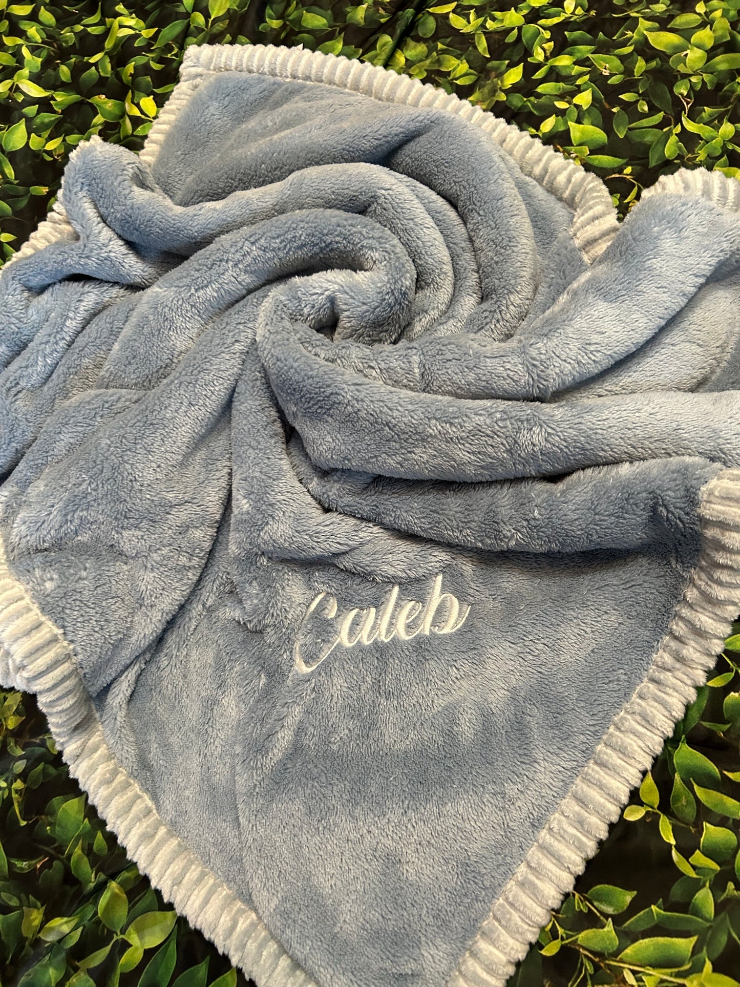 Custom Throw Blanket with Embroidery