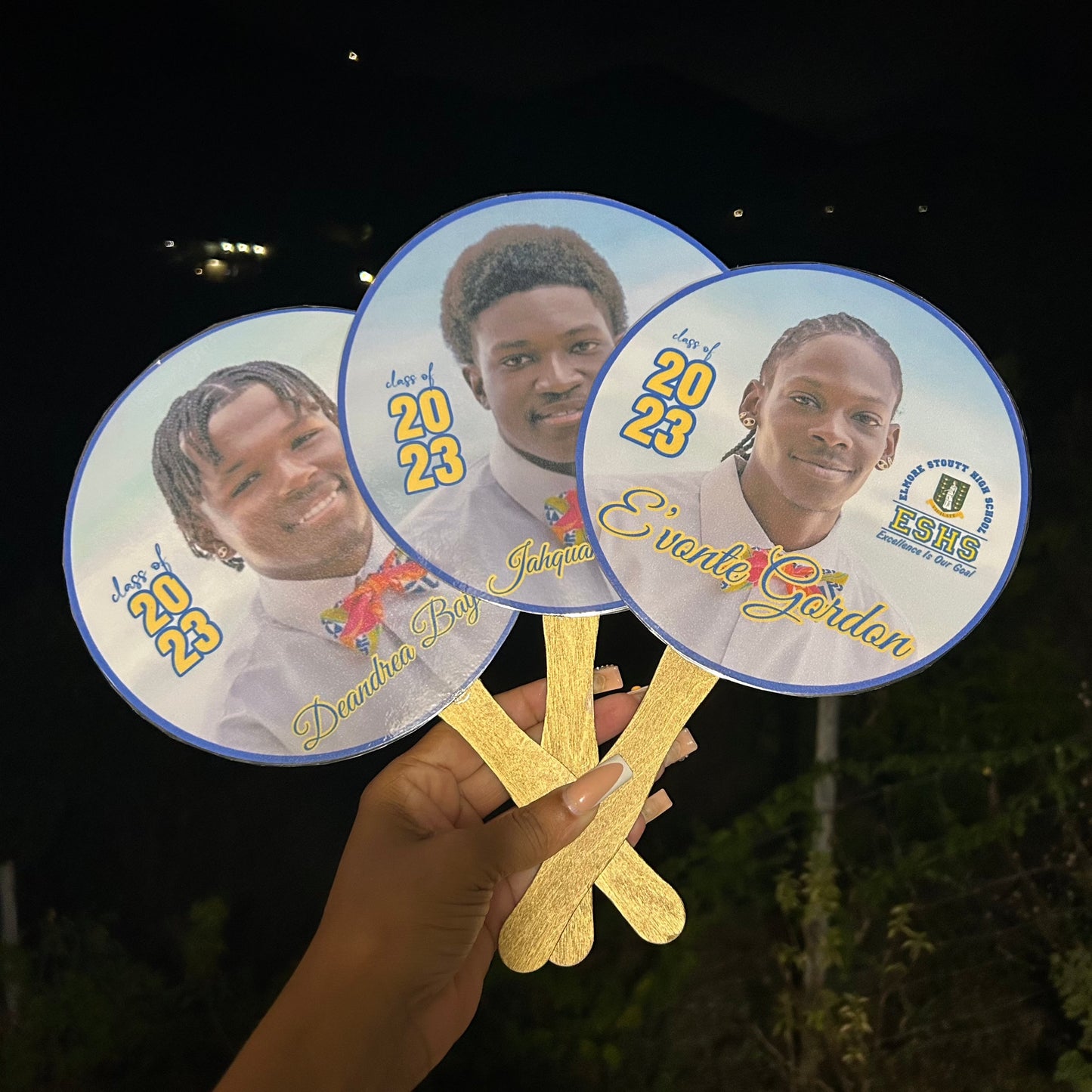Custom Grad Themed Printed Fans