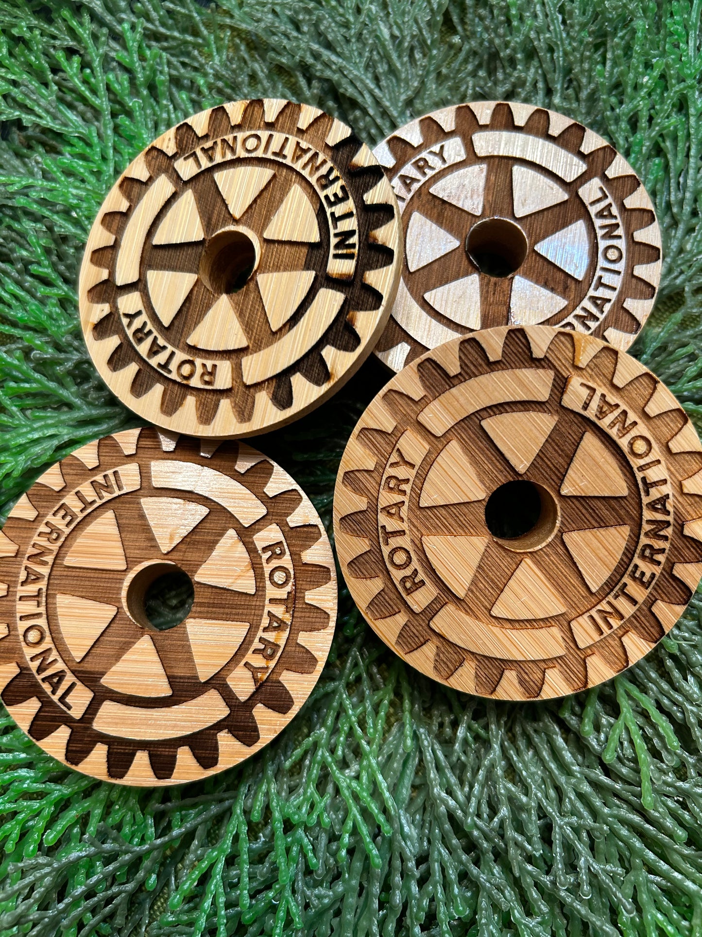 Engraved Glass Beer Can Cup With Wooden Lid and Straw