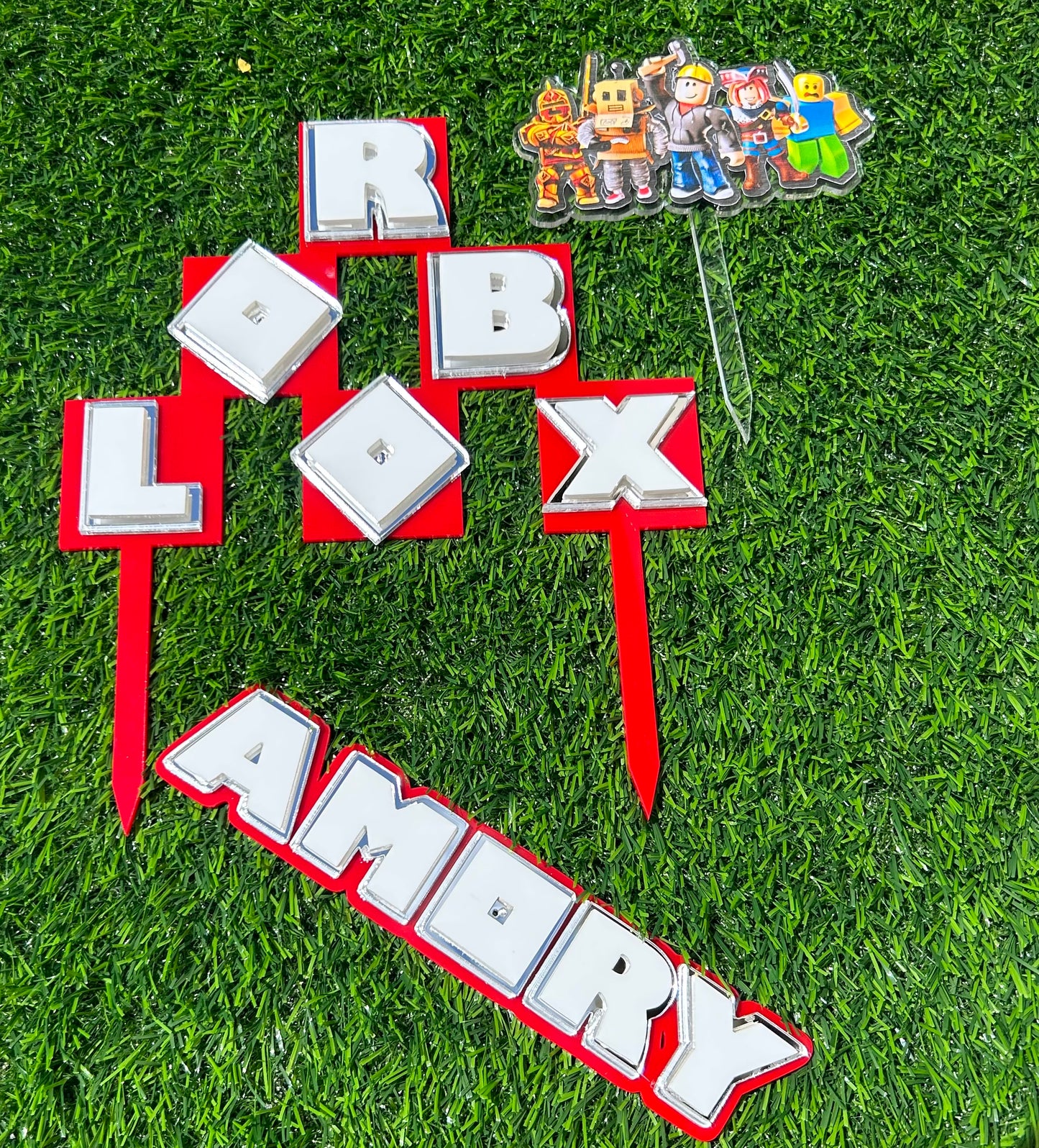 Roblox 3-piece Cake Topper