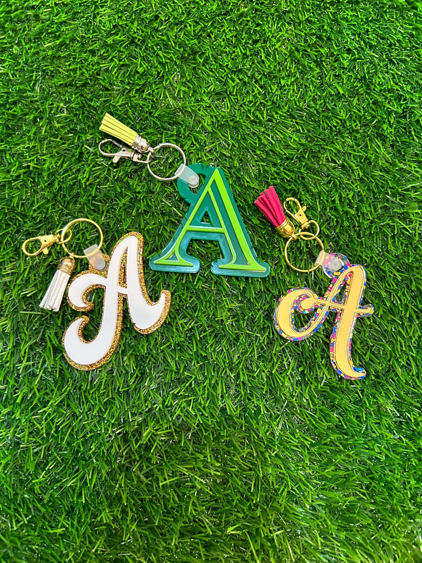 Custom Initial Acrylic Bag tag / Keychain