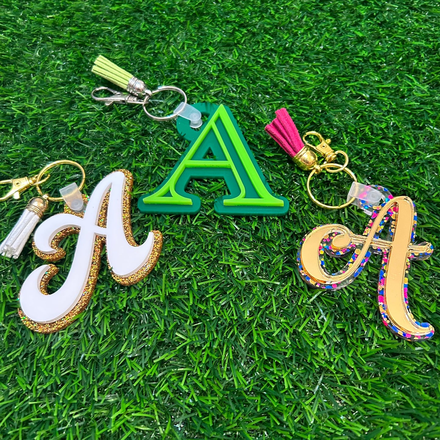 Custom Initial Acrylic Bag tag / Keychain