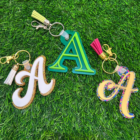 Custom Initial Acrylic Bag tag / Keychain