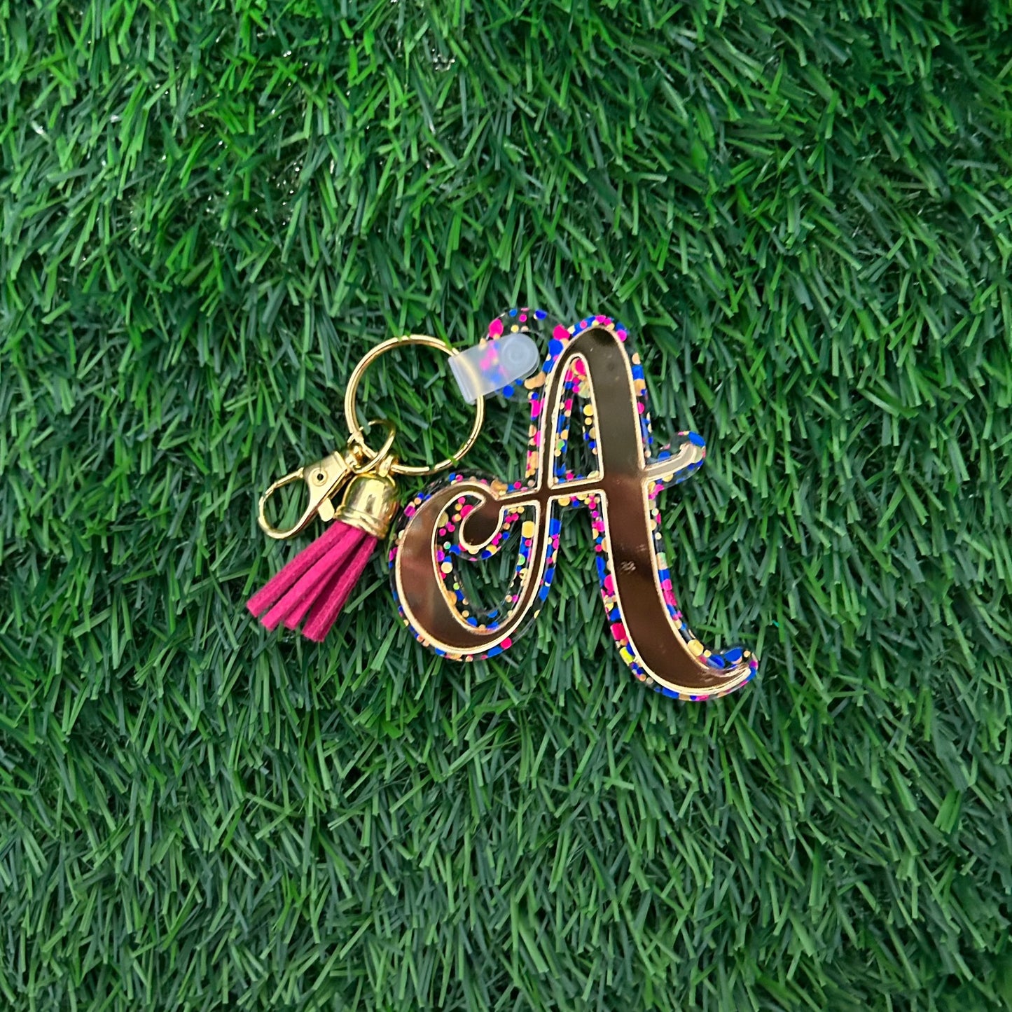 Custom Initial Acrylic Bag tag / Keychain