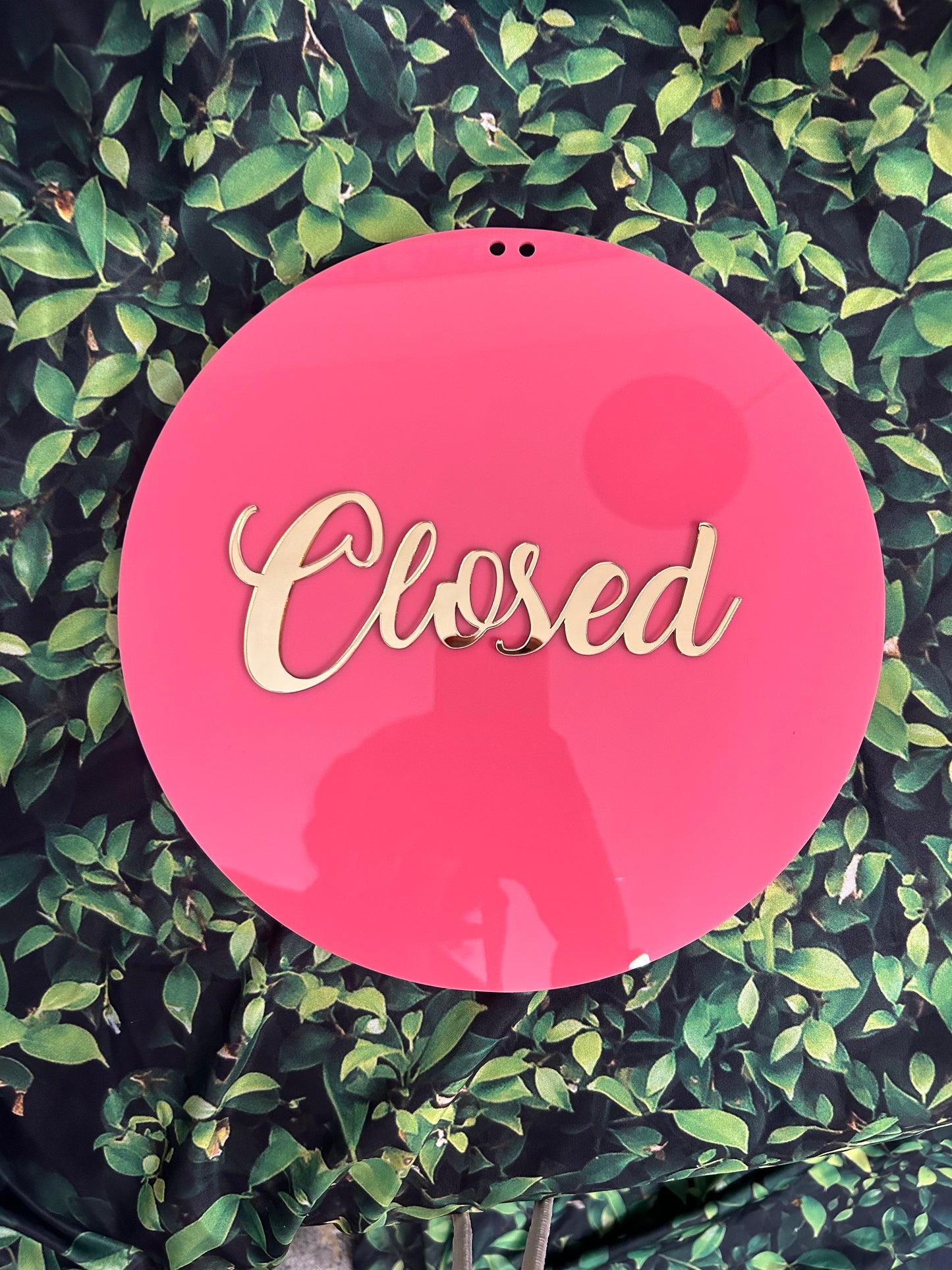 Circle Open/Close Acrylic Door Sign