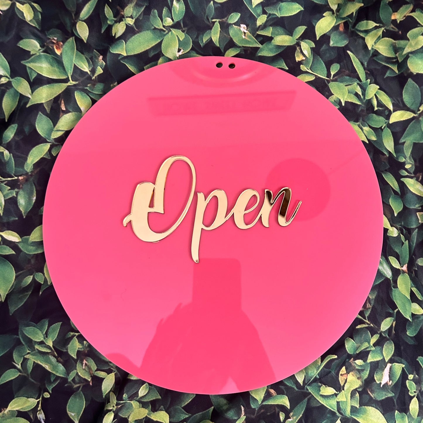 Circle Open/Close Acrylic Door Sign