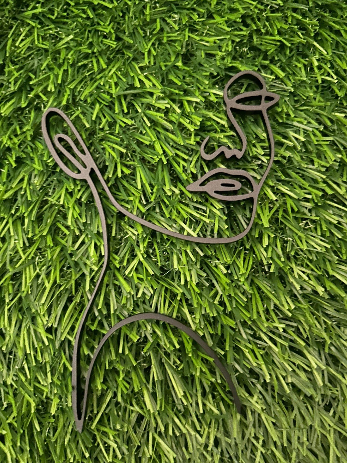 Lady Line Art Frontal Cake Topper