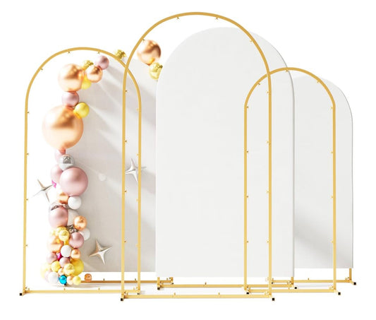 Gold Arched Backdrop Rental